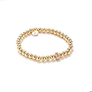 NEW DM MERCHANDISING women's crystal numbers bracelet - 0 in gold